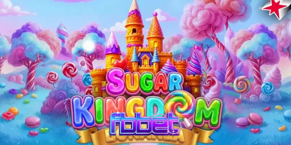 Interface colorida e vibrante do slot Sugar Kingdom Bonanza com elementos de doces